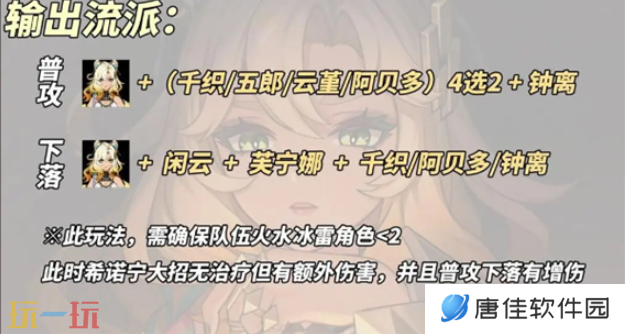 原神希诺宁输出流怎么养 希诺宁输出流养成攻略
