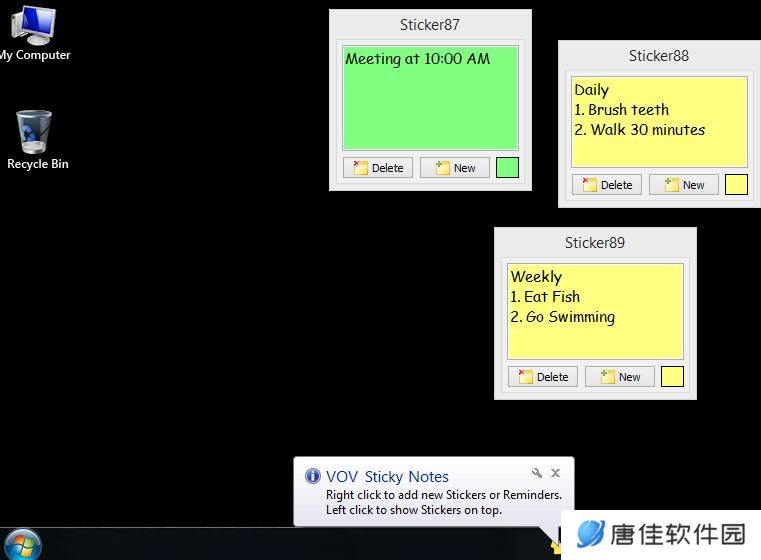 VovSoft Sticky Notes绿色版(桌面便签工具)